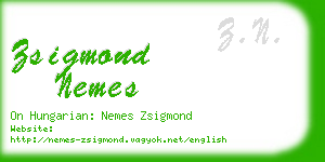 zsigmond nemes business card